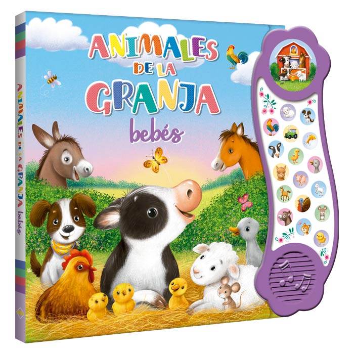 Libro De Animales Y Sonidos: Bebés Y Niños 0-3 Años