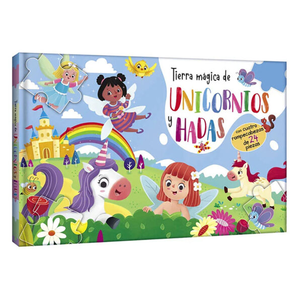 Tierra Mágica de Unicornios y Hadas – Libro Rompecabezas